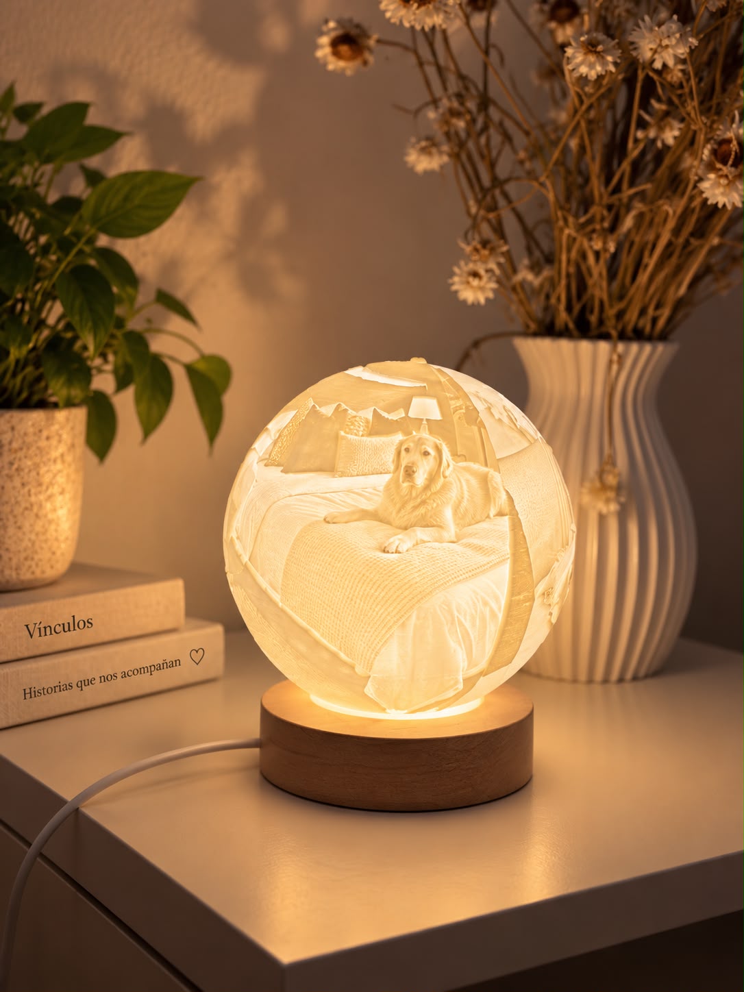 Litofanía personalizada de tu animal con luz